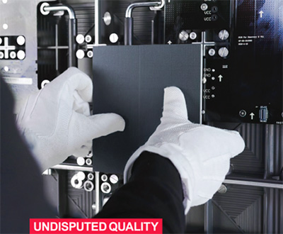 Sharp uses metal for the highest quality manufacture of its LED and LCD products