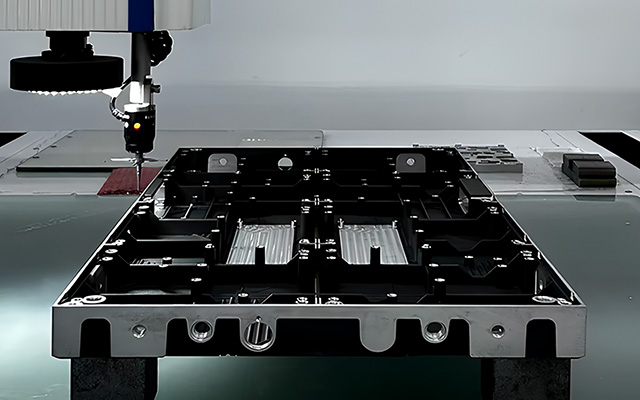 An LED module under inspection