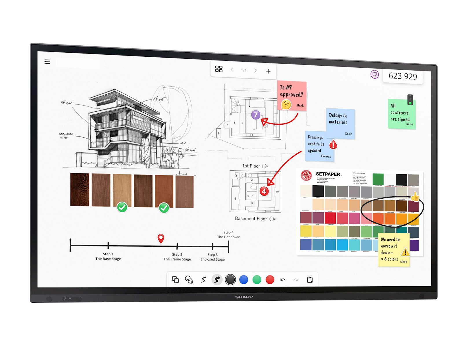 Sharp_PN-LA652-LA752-LA862_Left_Construction